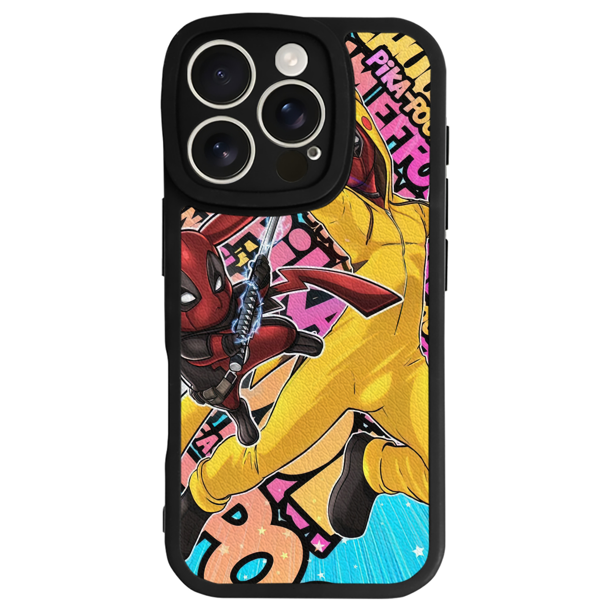 （画像用） Deadpool デッドプール 【iPhone 16シリーズ対応】シリコンスマホケース（レザー調） 材質：シリコン